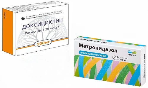 Доксициклин и Метронидазол относятся к средствам антибактериального воздействия