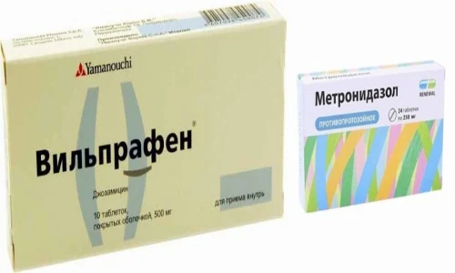 Вильпрафен и Метронидозол принимают при заболеваниях, которые вызываются уреаплазмой