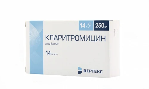 Кларитромицин назначается в составе комплексного лечения желудочной язвы, спровоцированной хеликобатериями